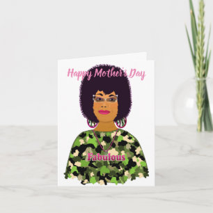 Fabulous African American Woman Mother's Day Card