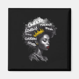 Fabulous Afro Black Woman With Empowering Words An Magnet