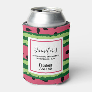 Fabulous and 40 Cute Watermelon Pattern Birthday Can Cooler