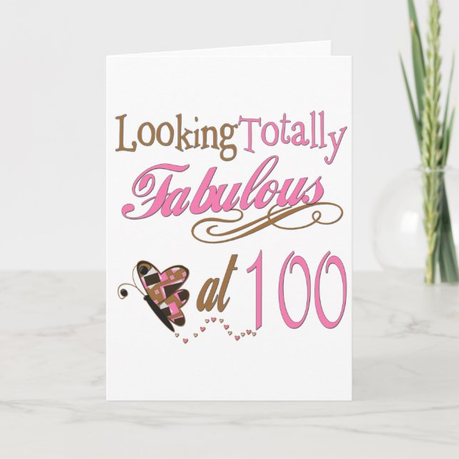Fabulous at 100 Years old Card (Front)