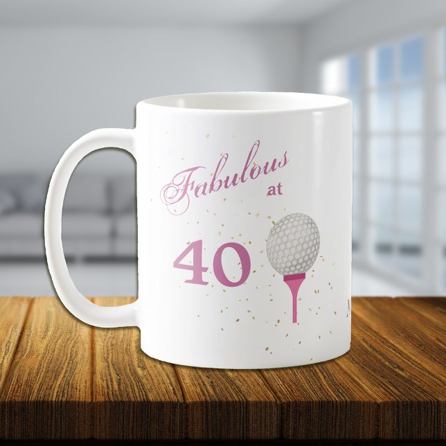 Fabulous at 40 Golf Personalised Coffee Mug (Creator Uploaded)