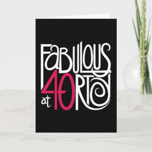 Fabulous at 40rty Dark Card