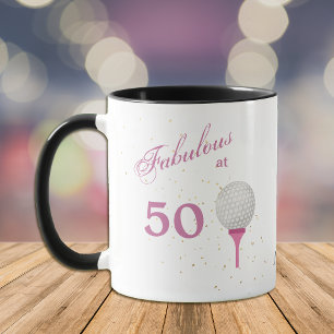 Fabulous at 50 Golf Personalised Mug