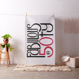 Fabulous at 50 red Fabric