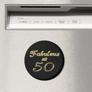 Fabulous at 50 Round Magnet