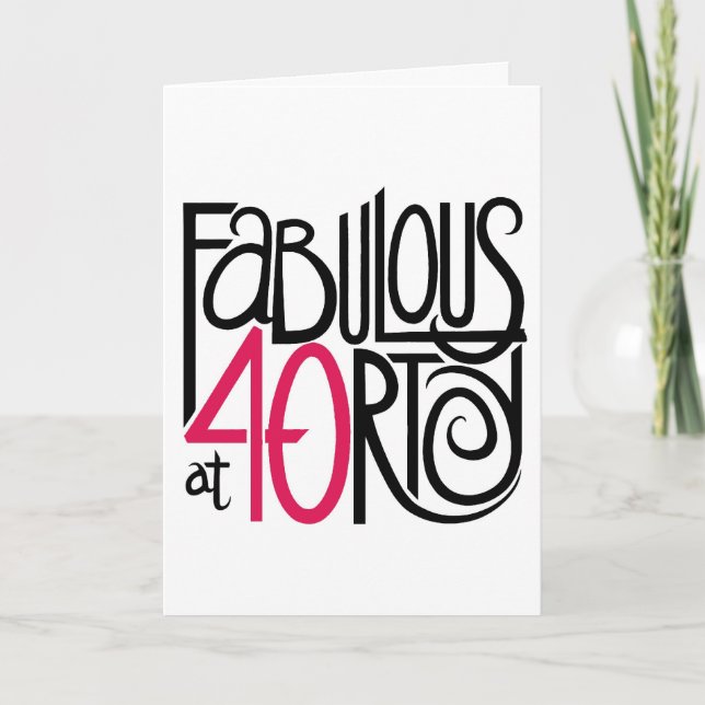 Fabulous at Forty Card (Front)
