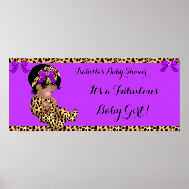 Fabulous Baby Shower Baby Cute Girl Leopard 3 Poster (Front)