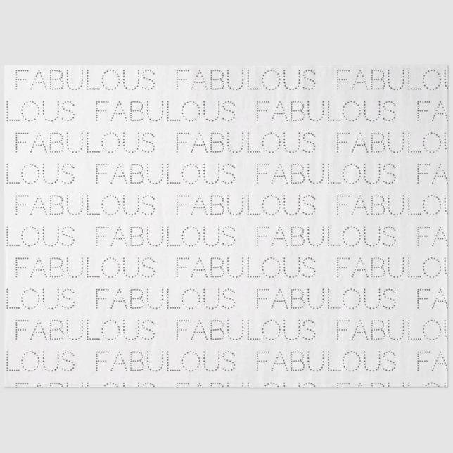 Fabulous Birthday Modern Typography Birthday Tissue Paper (Front)