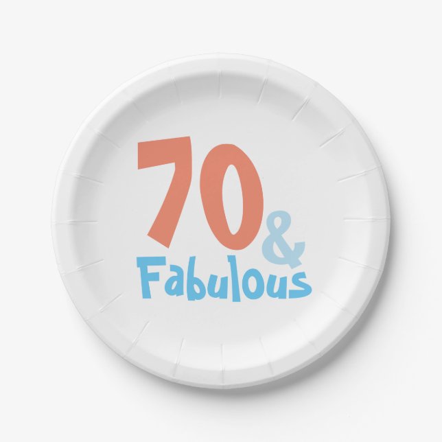 Fabulous Birthday Party Paper Plate (Front)