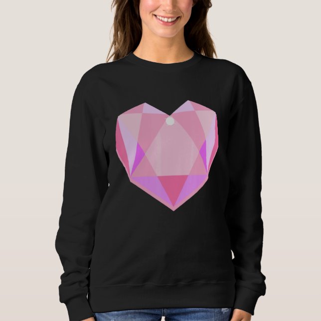Fabulous Bling Rhinestone Style Hear Sweatshirt (Front)