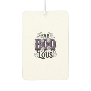 Fabulous Boo Halloween Vintage Ghost Shirt Design_ Car Air Freshener