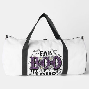 Fabulous Boo Halloween Vintage Ghost Shirt Design_ Duffle Bag