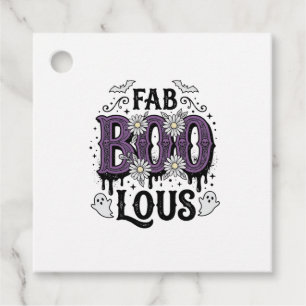 Fabulous Boo Halloween Vintage Ghost Shirt Design_ Favour Tags