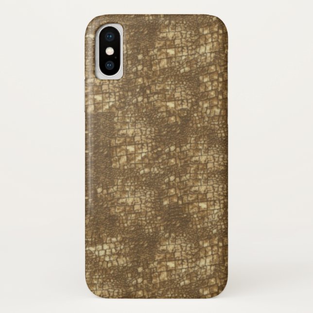 Fabulous Brown Snakeskin Pattern Case-Mate iPhone Case (Back)