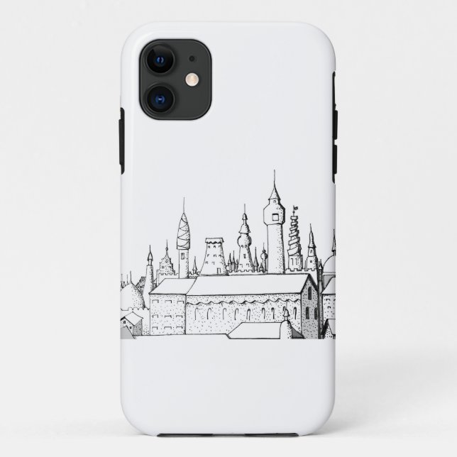 fabulous city . artwork . black and white Case-Mate iPhone case (Back)