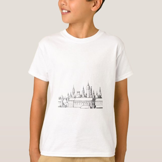 fabulous city . artwork . black and white T-Shirt (Front)