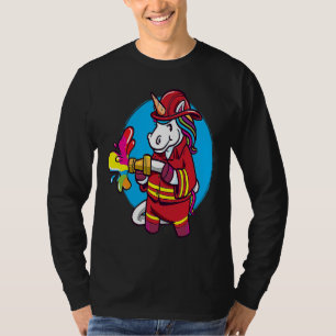 Fabulous creature unicorn as colourful firefighter T-Shirt