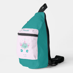 Fabulous Cute Unicorn Flowers Face 1 Sling Bag