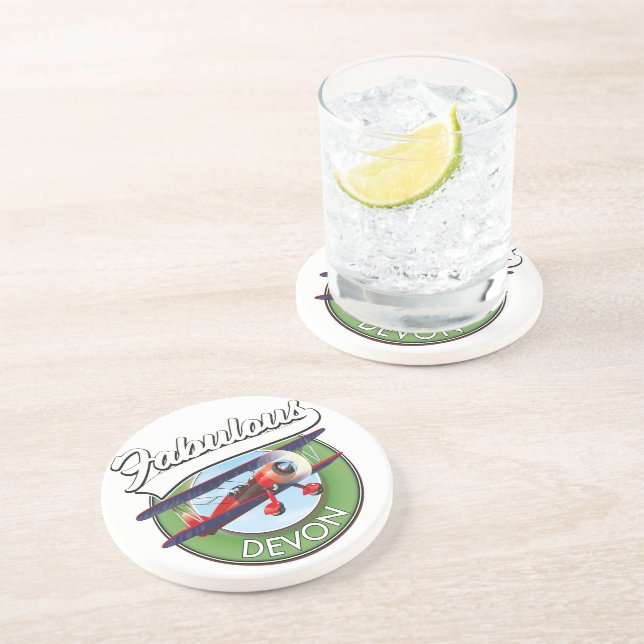 Fabulous Devon travel patch. Coaster (Side)