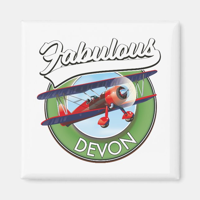 Fabulous Devon travel patch. Magnet (Front)