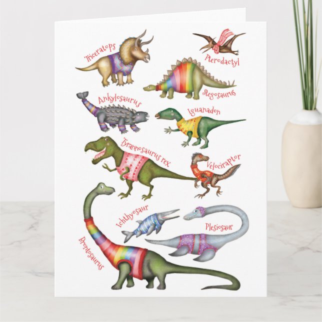 Fabulous dinosaurs blank card (Front)