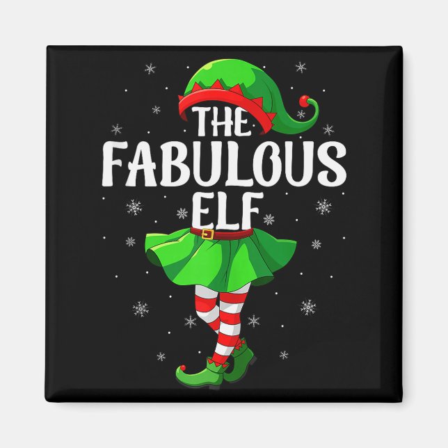 Fabulous Elf Christmas Girls Women Elf Squad Xmas  Magnet (Front)