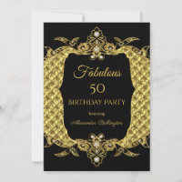 Fabulous Elite Formal Gold Birthday Party Black