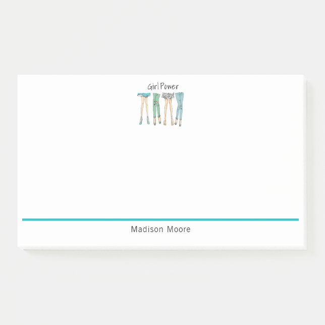 Fabulous Feet "Girl Power" Post-it Notes (Front)