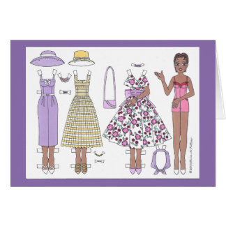 Fabulous Fifties: Alicia Paper Doll Blank Card
