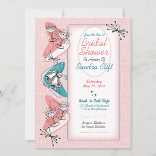 Fabulous Fifties Vintage Bridal Shower Invitation