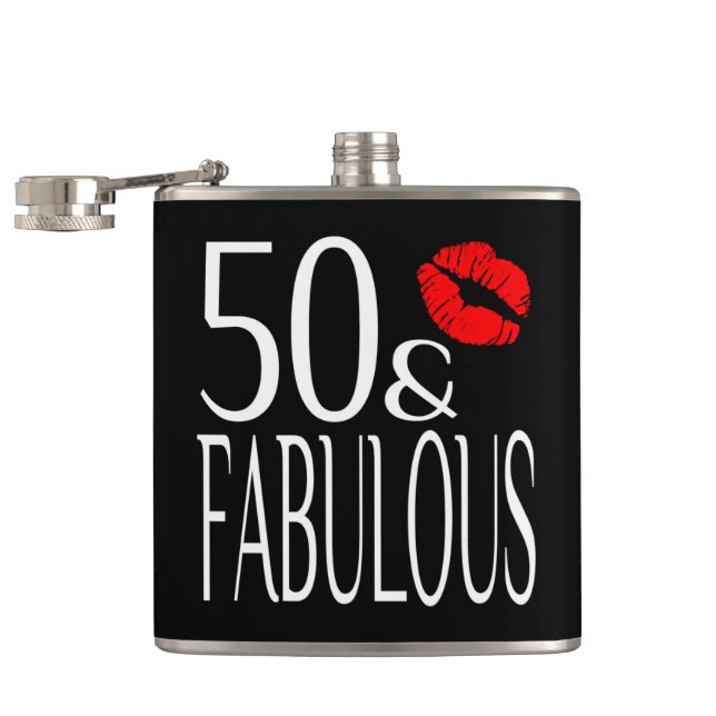 Fabulous Fifty Hip Flask (Opened)