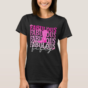 Fabulous Fifty Pink Cowboy Boot Western Birthday  T-Shirt