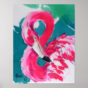 Fabulous Flamingo Bird Tropical Art Print