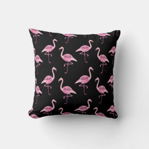 Fabulous Flamingo Pink Watercolor Pattern Cushion