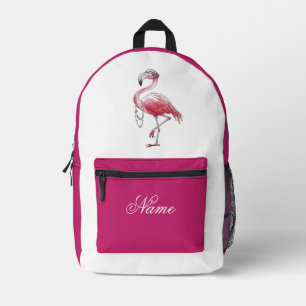 Fabulous Flamingo Printed Backpack