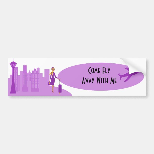 Fabulous Flight Attendant Bumper Sticker (Front)