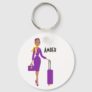 Fabulous Flight Attendant Key Ring