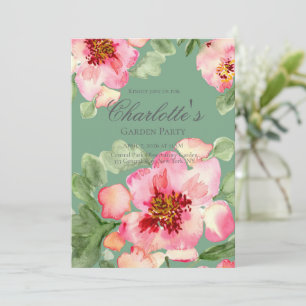 Fabulous Florals Garden Party Bridal Shower Invitation