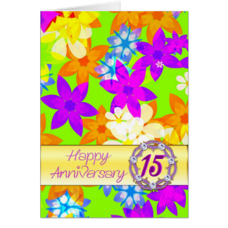 Fabulous flowers 15th anniversary for a couple