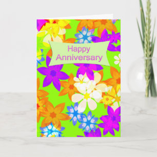 Fabulous flowers anniversary for a loved one card