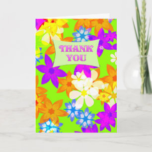 Fabulous flowers Thank you card