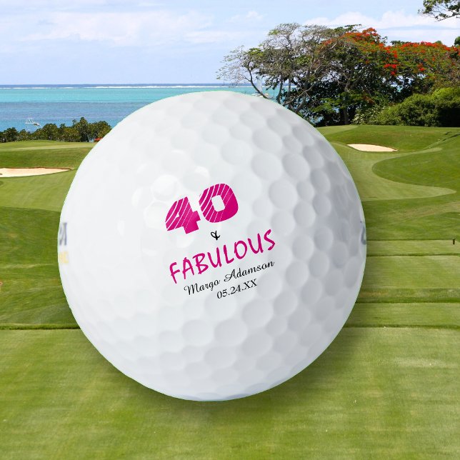 Fabulous Forty Birthday Hers Personalised Golf Balls (Creator Uploaded)