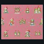 Fabulous Frogs Christmas Holiday Lt Red Wrapping Paper<br><div class="desc">Fun frogs holiday wrapping paper will entertain and delight anyone you gift it to! Amusing, quality wrapping paper will be your favourite. Look for our amazing Frog Rock Band set of three flat sheets and rolled wrapping papers to match! Plus, any animal-themed products sold from the Paws Charming shop help...</div>