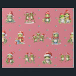 Fabulous Frogs Christmas Holiday Lt Red Wrapping Paper<br><div class="desc">Fun frogs holiday wrapping paper will entertain and delight anyone you gift it to! Amusing, quality wrapping paper will be your favourite. Look for our amazing Frog Rock Band set of three flat sheets and rolled wrapping papers to match! Plus, any animal-themed products sold from the Paws Charming shop help...</div>