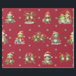 Fabulous Frogs Christmas Holiday on Red Wrapping Paper<br><div class="desc">Fun frogs holiday wrapping paper will entertain and delight anyone you gift it to! Amusing, quality wrapping paper will be your favourite. Look for our amazing Frog Rock Band set of three flat sheets and rolled wrapping papers to match! Plus, any animal-themed products sold from the Paws Charming shop help...</div>