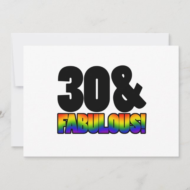Fabulous Gay 30th Birthday Card (Front)