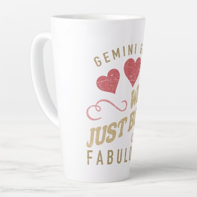 Fabulous Gemini For Women Latte Mug (Left Angle)