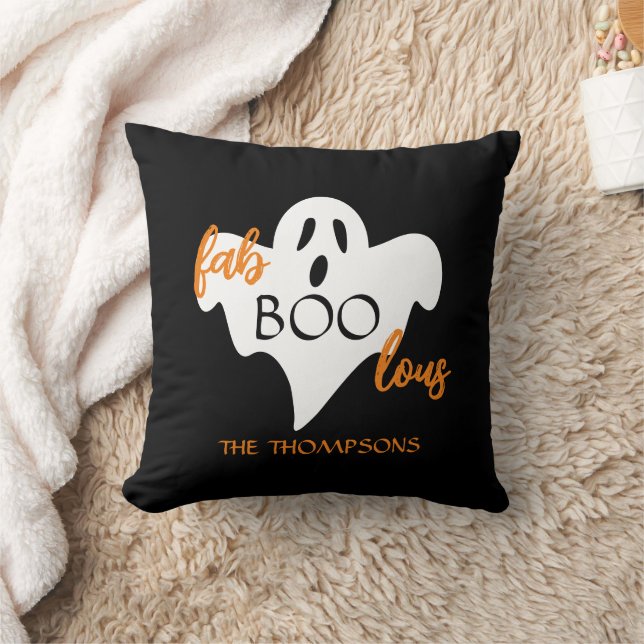 Fabulous Ghost fab-boo-lous funny Halloween Cushion (Blanket)