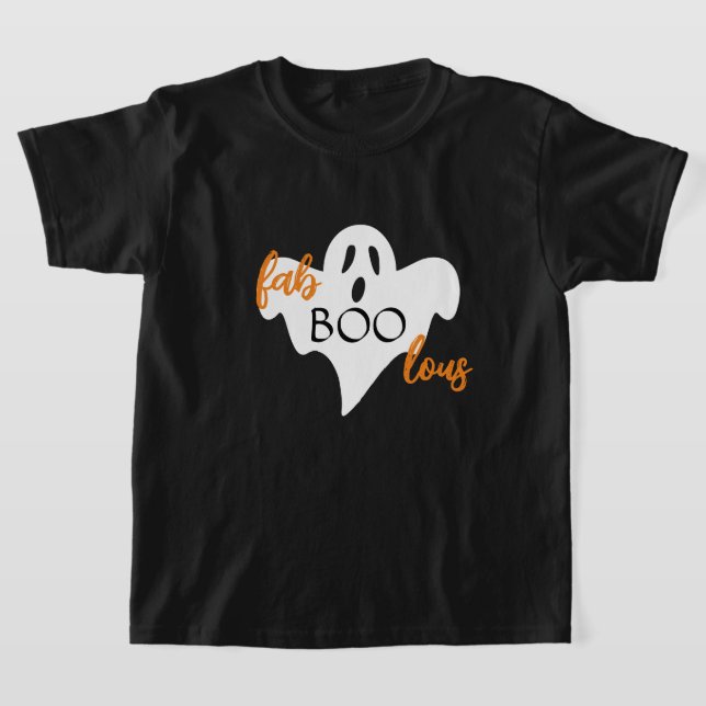 Fabulous Ghost fab boo lous funny Halloween T-Shirt (Laydown)