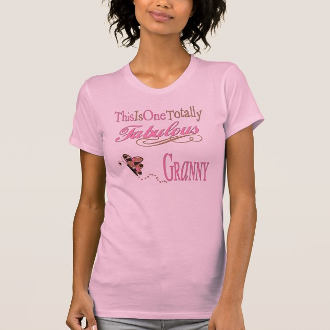 Fabulous Granny with Butterfly T-Shirt (Front)
